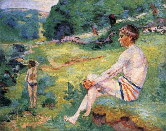 Armand Guillaumin - Badende bei Crozant - Bathers at Crozant